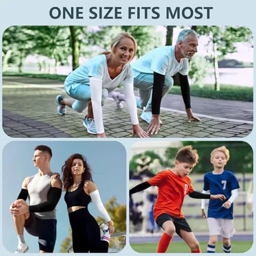 Rescoto UV Protection Cooling Arm Sleeves 2 Pairs | UPF 50 Sun & Tattoo Cover for Men Women Youth thumbnail 7
