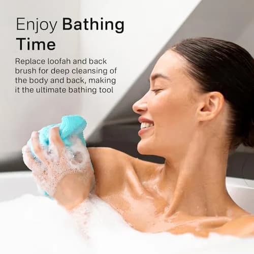 Yiclick Exfoliating Washcloth Towel 3-Pack | Back Scrubber for Shower Bath Washer thumbnail 4