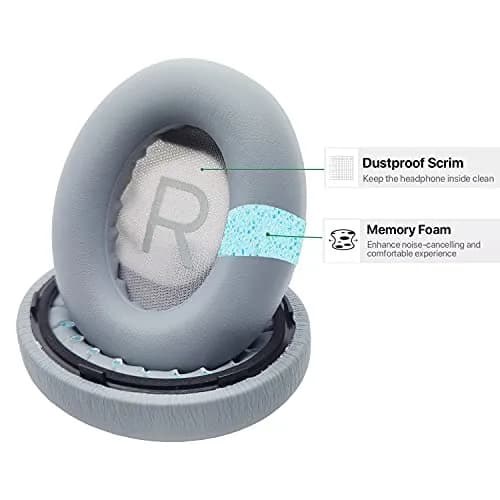 Luckvan Replacement Ear Pads for Bose 700 Headphones - NC700 Ear Pads Cushion Silver (2-Pack, 7.6cm x 10.2cm x 1.3cm) thumbnail 2