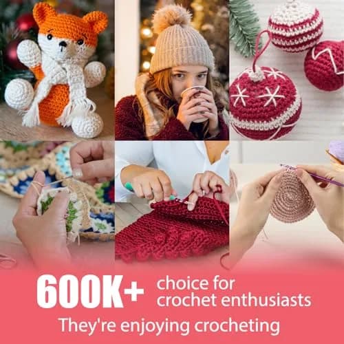Katech 99-Piece Crochet Hooks Kit with Case | Ergonomic Aluminum Alloy & Colorful Handle Hooks for Beginners & Advanced Crafters thumbnail 5