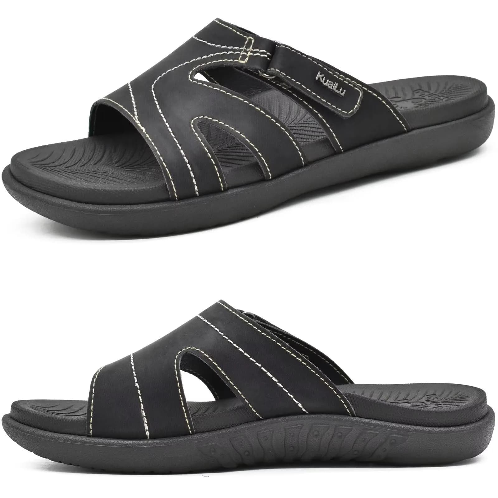 KuaiLu Womens Orthotic Slides Arch Support Slip On Sandals Size 8 | Supportive & Comfortable for Daily Wear - main product image