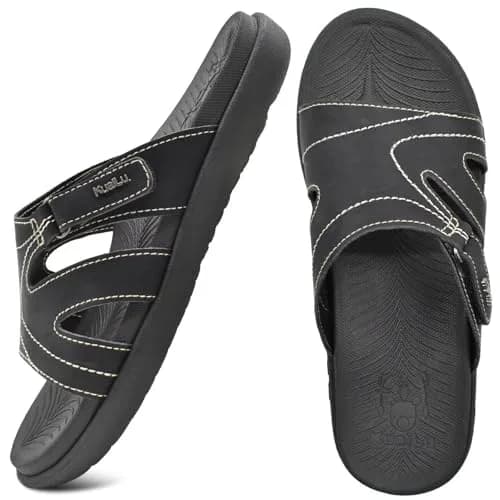 KuaiLu Womens Orthotic Slides Arch Support Slip On Sandals Size 8 | Supportive & Comfortable for Daily Wear thumbnail 3