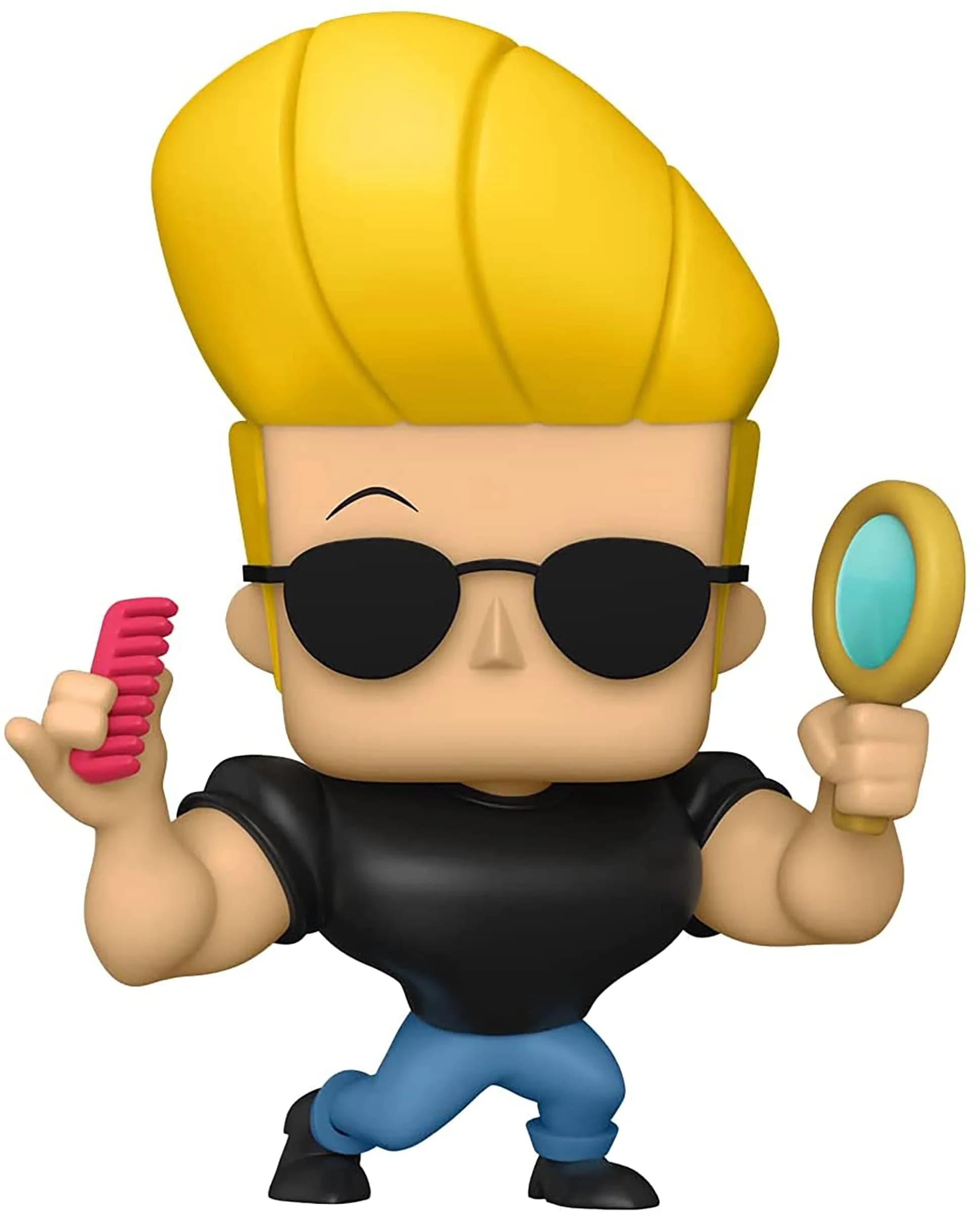 Funko POP! Animation Johnny Bravo with Mirror & Comb Vinyl Figure | 9.5 cm (3.75-inch) Collectible - main product image
