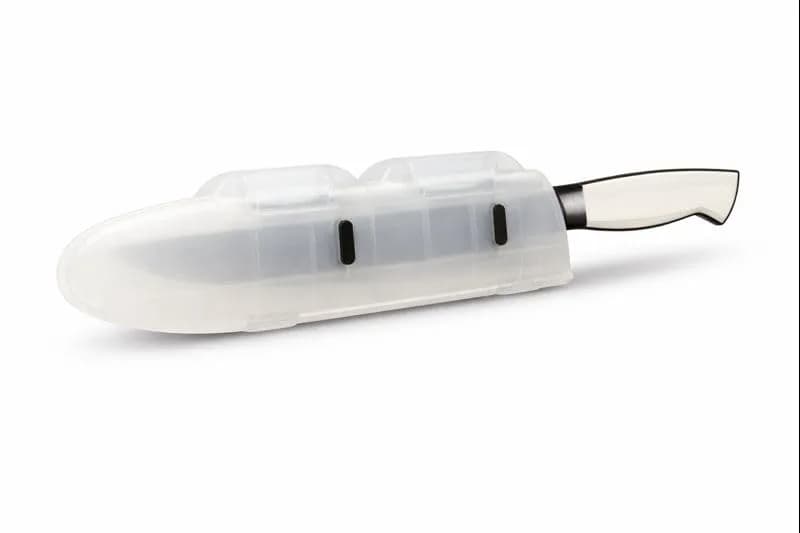 Agilux Blade Guard™ Locking Kitchen Knife Blade Protector (Clear, 8in) | Safer Storage & Longer Sharpness thumbnail 2