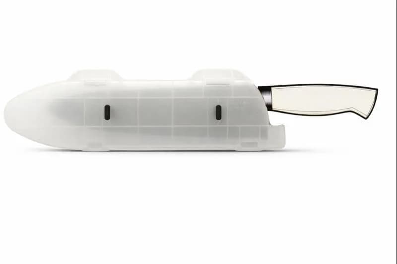 Agilux Blade Guard™ Locking Kitchen Knife Blade Protector (Grey, 8in) | Safer Storage & Transport — Clear / 10in
