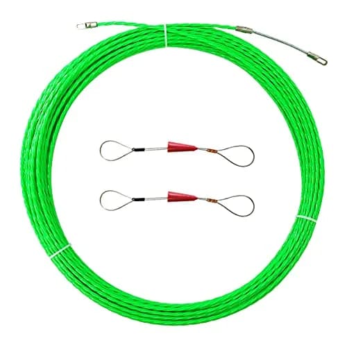VGongTech 20m (66ft) PET Fish Tape Cable Puller Kit | Non-Conductive Wire Guide for Walls & Conduits thumbnail 1