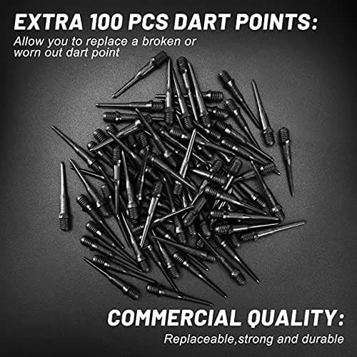 Accmor 12 Pack Soft Tip Darts Set 148mm (5.8 inch) | 13g Metal Shaft Darts with 100 Extra 2BA Tips thumbnail 6