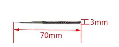Luo ke 10 Pcs Diamond Burr Bead Reamer Set 3mm (1/8") Needle Point | For Stone, Glass, Tile, Metal thumbnail 2