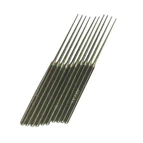 Luo ke 10 Pcs Diamond Burr Bead Reamer Set 3mm (1/8") Needle Point | For Stone, Glass, Tile, Metal thumbnail 3