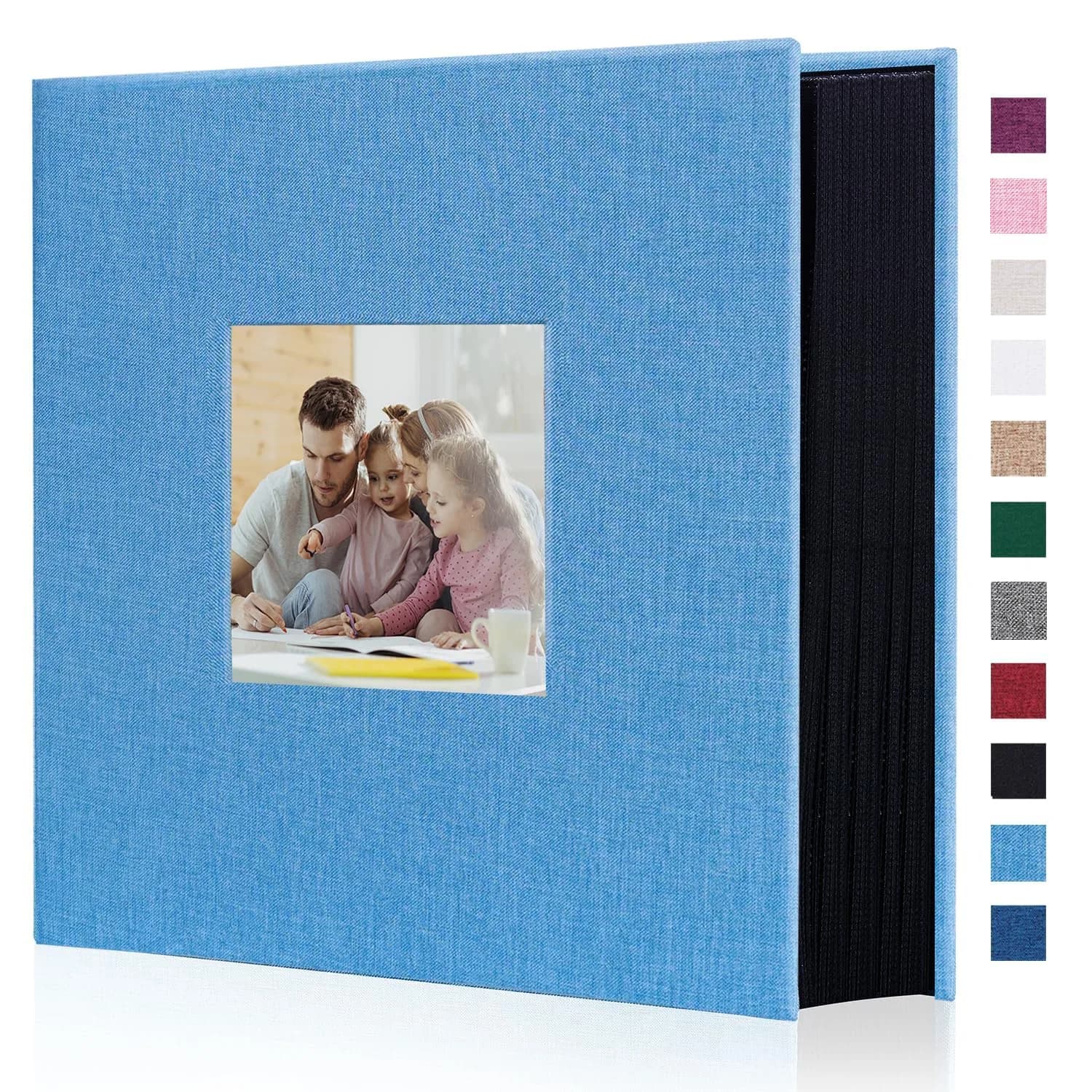 Artmag Fabric Photo Album 4x6 1000 Pockets Linen Cover Beige | Classic Wedding Anniversary Album — Teal / 1000 Pockets