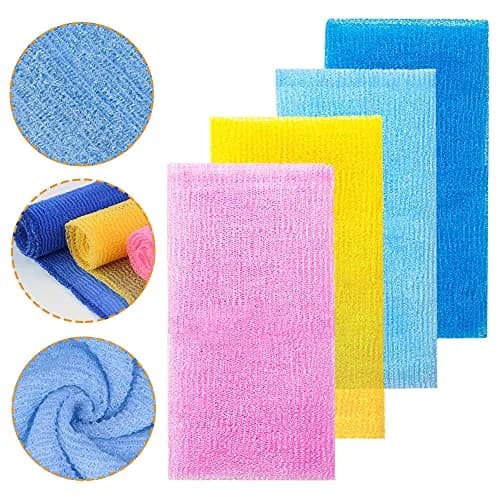 Cshangzei 8-Piece Exfoliating Bath Cloth Set 90cm (35.4 Inch) | Nylon Shower Washcloth Body Scrubber Loofah for Women and Men thumbnail 4