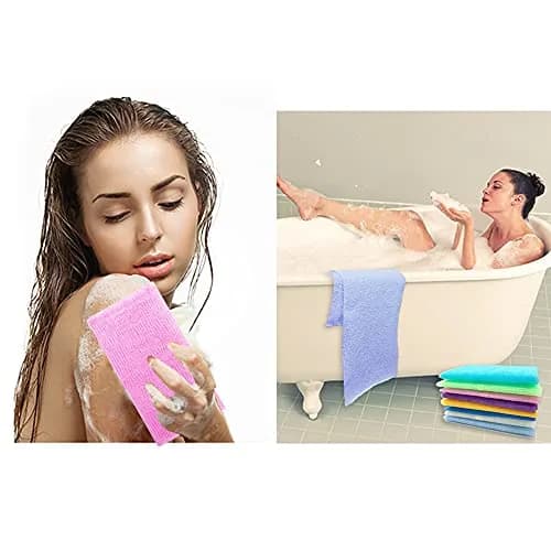 Cshangzei 8-Piece Exfoliating Bath Cloth Set 90cm (35.4 Inch) | Nylon Shower Washcloth Body Scrubber Loofah for Women and Men thumbnail 5