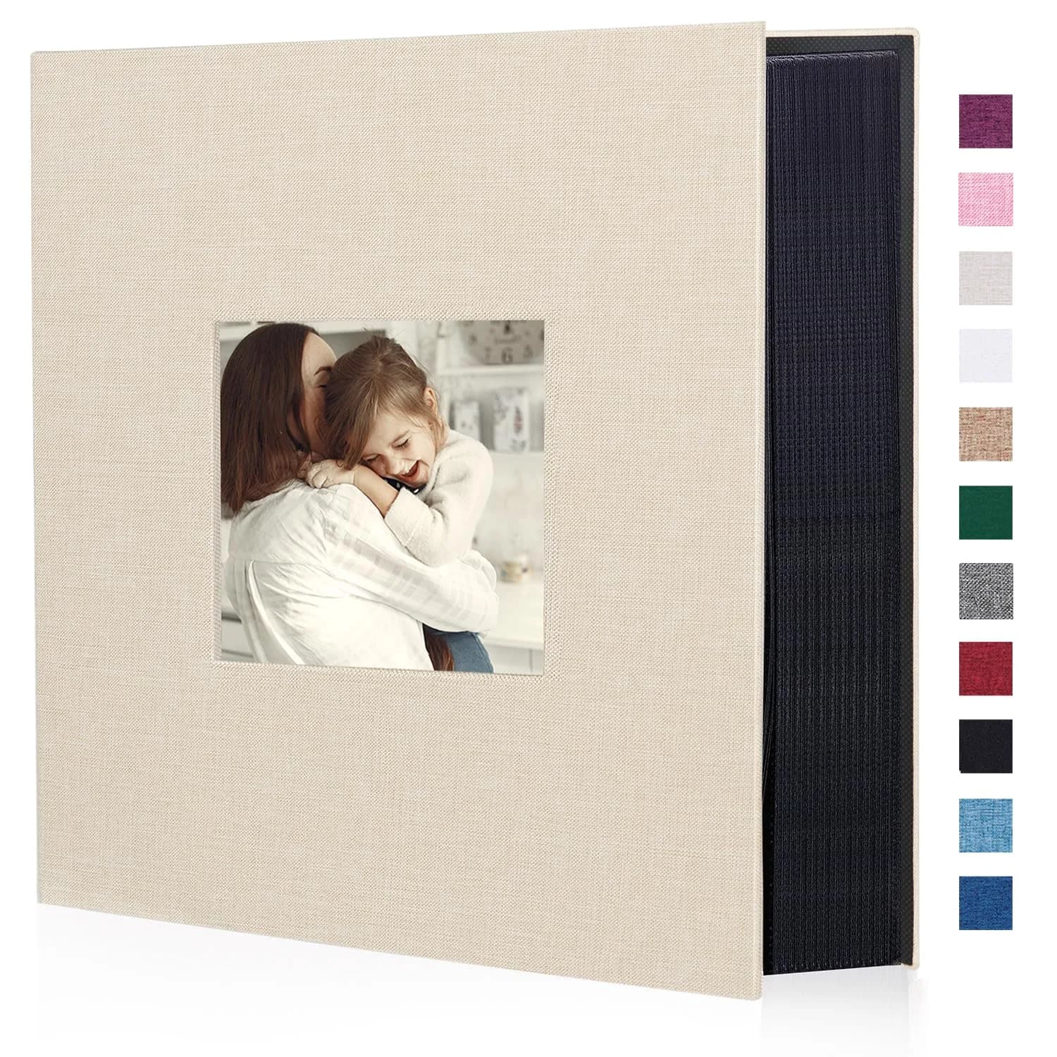 Artmag Fabric Photo Album 4x6 1000 Pockets Linen Cover Beige | Classic Wedding Anniversary Album - main product image