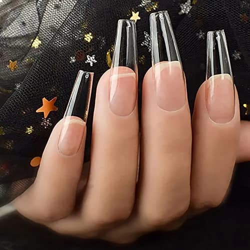 Ohlove Clear Coffin Nail Tips Full Cover Ballerina False Nail Tips 500 Piece Assortment | DIY Nail Art for Acrylic Application thumbnail 2
