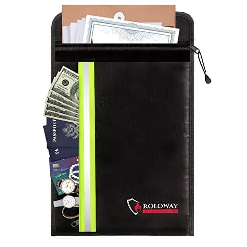 ROLOWAY Fireproof Document Bag 40 x 28 cm (15 x 11 inch) | Protects Cash, Legal Papers, Laptop thumbnail 1