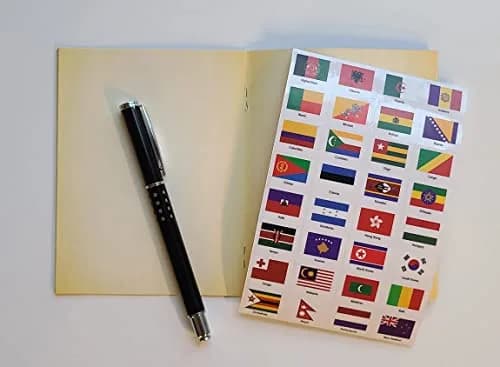 SJPRINTER World Flags Stickers - 192 Countries Transparent Planner Travel Stickers | Classic Multicolor Variety Pack thumbnail 8