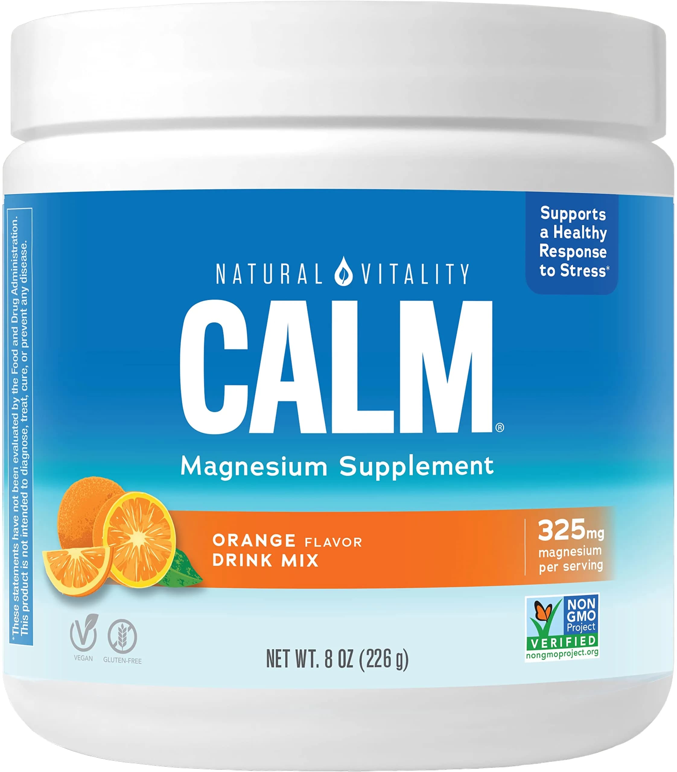 Natural Vitality Calm Magnesium Powder 8oz | Supports Stress & Relaxation - main product image