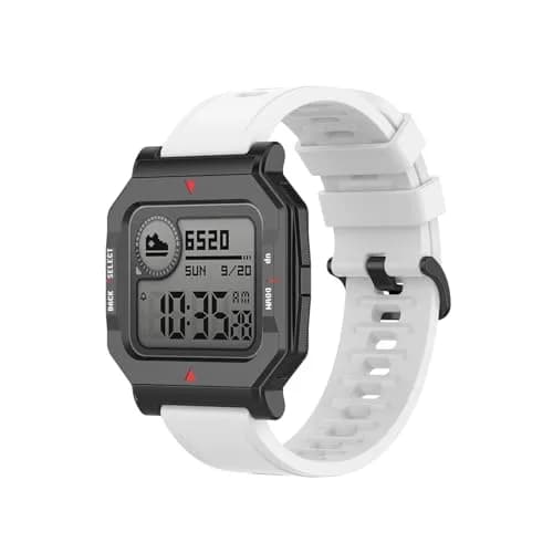 Senter 20mm Silicone Sport Replacement Watch Band Compatible with Amazfit Neo/GTR 42mm/ GTS/ GTS 2/ GTS 2e/ GTS 2 Mini/Bip/Bip Lite/Bip S/Bip U, Dark Green/White/Midnight Blue/Pink/Orange | Sweat-Resistant thumbnail 3