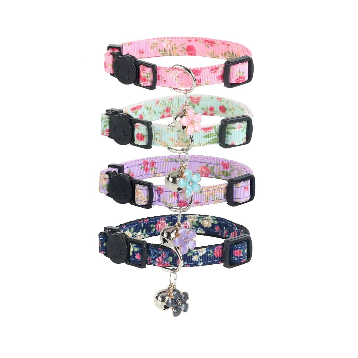 Yizepet Cat Collars with Bells, Breakaway Kitten Collar, Cute Kitty Collar, Pet Supplies Accessories | Adjustable Floral Design