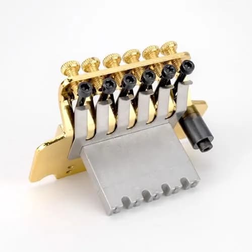 Swhmc Gold 2-Point Double Locking Tremolo Bridge for Stratocaster 93mm (3.66inch) | Tuning Stability for Whammy Bar Use thumbnail 6