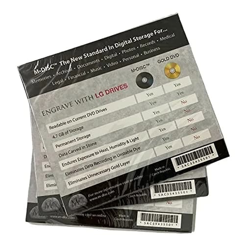 Data Storage 1000 Years Archival M-Disc DVD+R 4.7GB | Permanent Data Preservation thumbnail 2