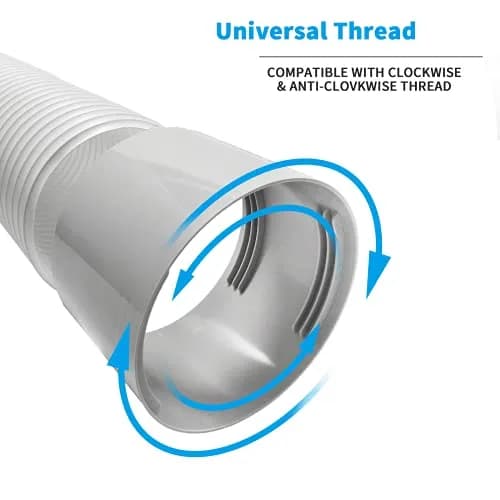 Qualward Portable Air Conditioner Hose 5.1 Inch Diameter Anti-Clockwise Exhaust Vent | Extends to 80 Inches thumbnail 4