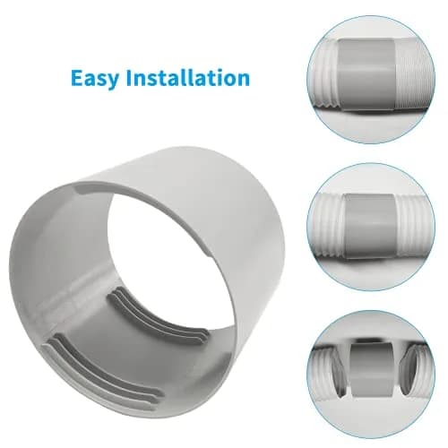 Qualward Portable Air Conditioner Hose 5.1 Inch Diameter Anti-Clockwise Exhaust Vent | Extends to 80 Inches thumbnail 3