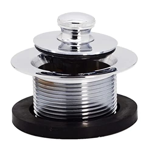 Westbrass 1-1/2" NPSM Coarse Thread Twist & Close Bathtub Drain Plug, Polished Chrome (100-Pack) | Fits Coarse Thread Tub Drain Shoe thumbnail 6