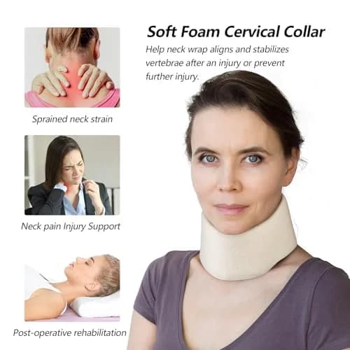 Cozyhealth Soft Foam Neck Brace Universal Cervical Collar L | Adjustable Neck Support for Sleeping, Pain Relief & Spine Pressure thumbnail 7