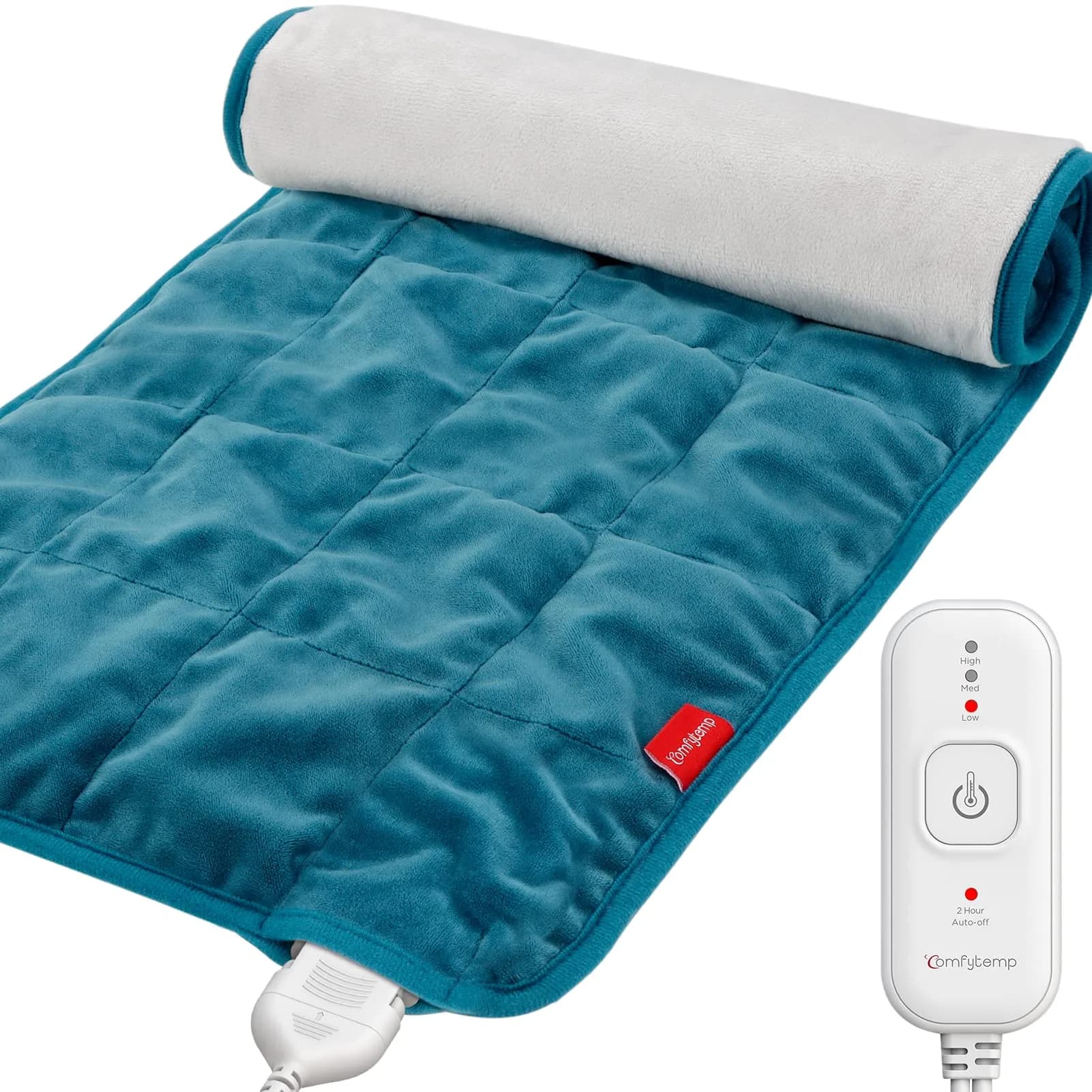 Comfytemp Weighted Heating Pad for Back & Period 12x24 in | Auto 2H Off, FSA Eligible - main product image