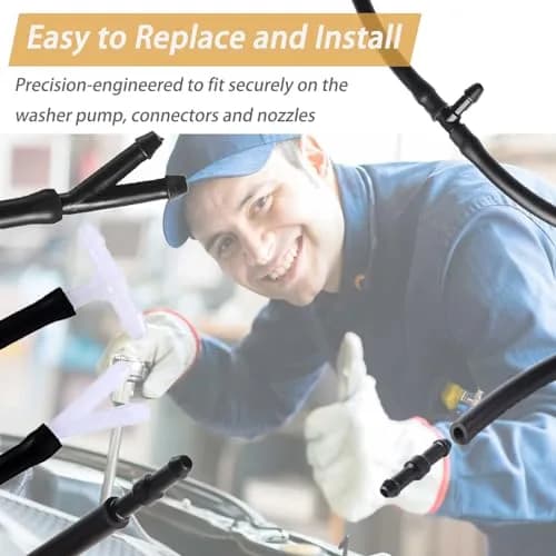 JAMCARI Windshield Washer Hose Kit 4 Meter (157 Inch) with 12 Connectors | Universal Car Water Pump and Nozzle Installation thumbnail 4