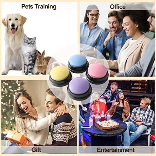 OFVENS Voice Recording Button 4 Packs | Record & Playback for Pet Training & Fun Gifts thumbnail 6
