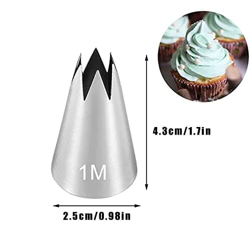 Bmaacye Icing Piping Tip Set,3 Large Decorating Tips Stainless Steel | Cake & Cupcake Decorating Tools thumbnail 2