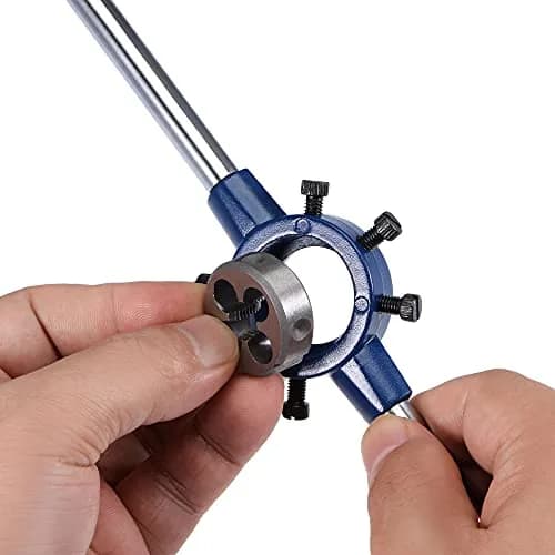 uxcell 5/8-11 UNC Threading Die & Wrench Set, 38mm Die Holder, Adjustable Bolt Thread Repair | General Purpose Metal & Plastic Threading Tool thumbnail 6