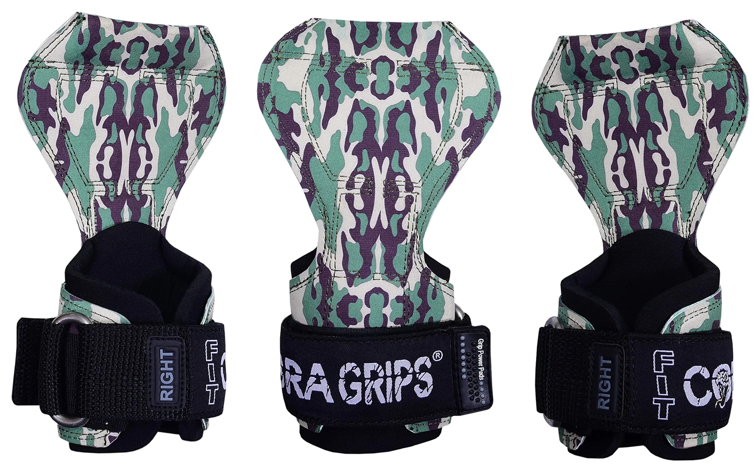 Cobra Grips FIT DitGreen Weight Lifting Gloves with Wrist Wraps - 4.25-7.0" Wrist Size