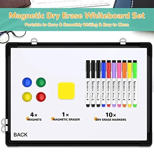 ABERLLS Monthly Calendar Whiteboard 40.64cm x 30.48cm (16in x 12in) | Double-Sided Magnetic Easel for Office, Home, and School thumbnail 2
