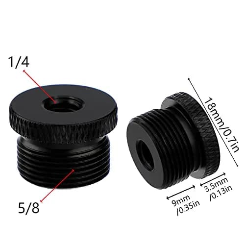 SAVITA Mic Stand Adapter 1/4 Female to 5/8 Male | Aluminum Tripod Screw Adapter for Camera & Microphone Stand thumbnail 2