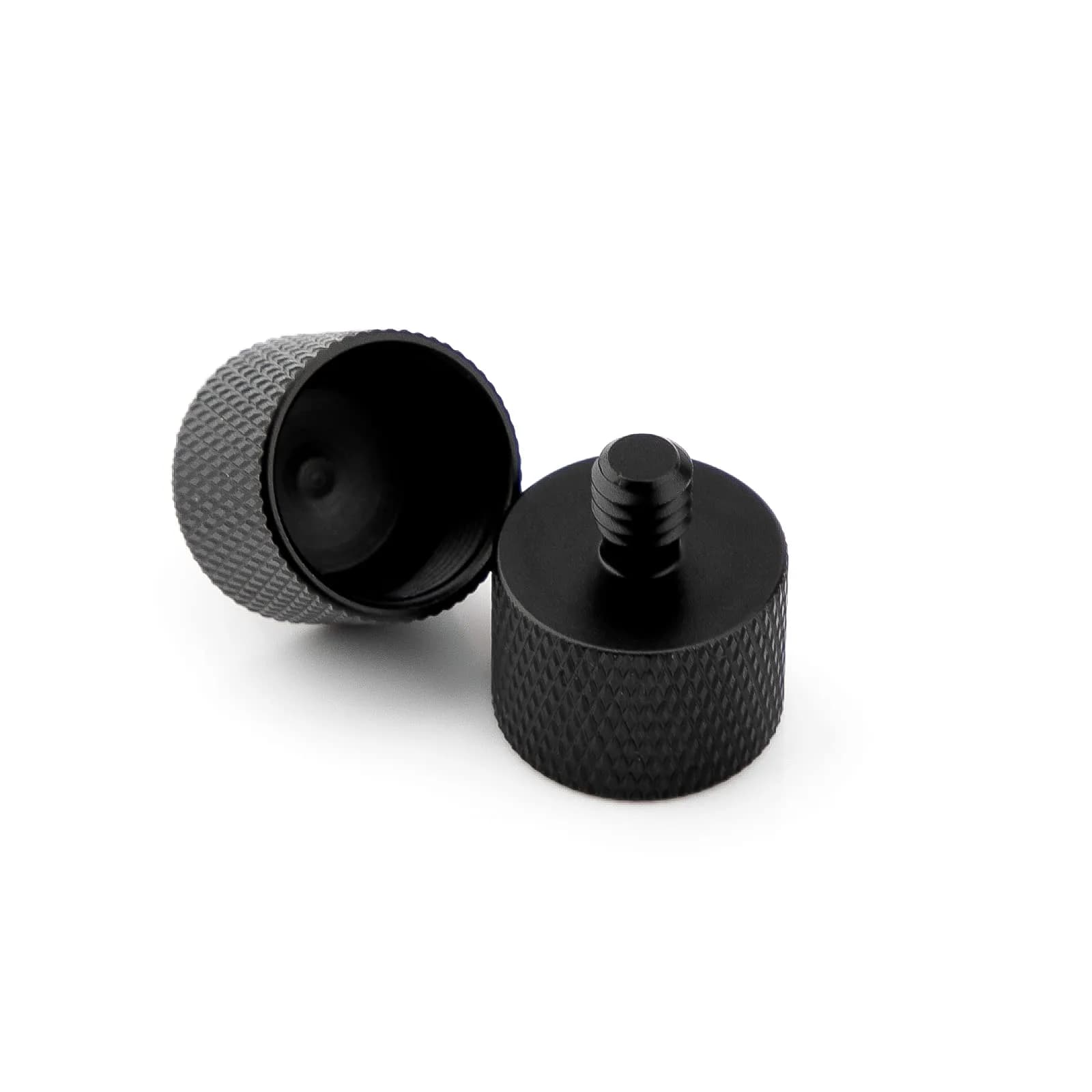 SAVITA Mic Stand Adapter 1/4 Female to 5/8 Male | Aluminum Tripod Screw Adapter for Camera & Microphone Stand — Black