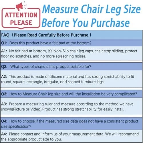 Conprasim Extra Small Silicone Chair Leg Floor Protectors 24 Pack | Prevents Scratches & Noise on Hardwood Floors thumbnail 6