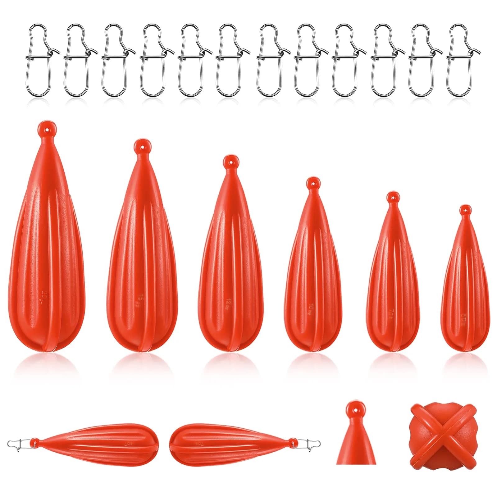 Skylety Fishing Practice Plug Set | Improve Casting Skills with 6 Sizes (6 Pieces) - main product image
