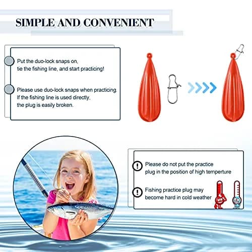 Skylety Fishing Practice Plug Set | Improve Casting Skills with 6 Sizes (6 Pieces) thumbnail 4