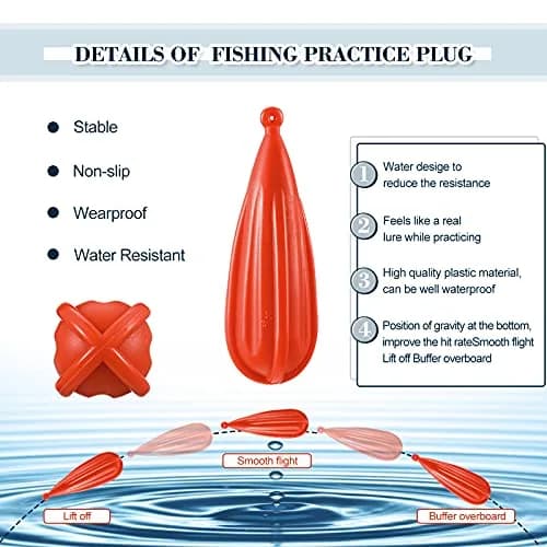 Skylety Fishing Practice Plug Set | Improve Casting Skills with 6 Sizes (6 Pieces) thumbnail 3