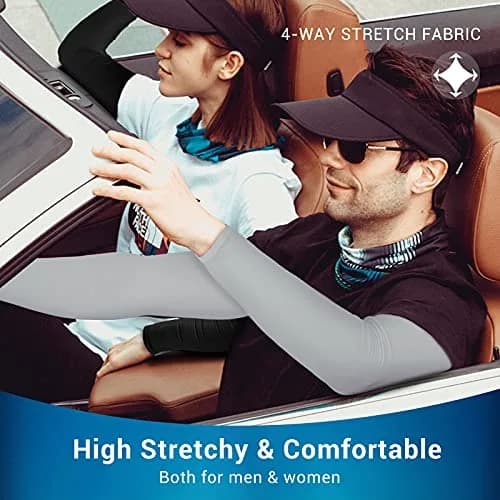 Rescoto UV Sun Protection Cooling Arm Sleeves UPF 50 | Breathable & Stretchy for Men & Women thumbnail 4