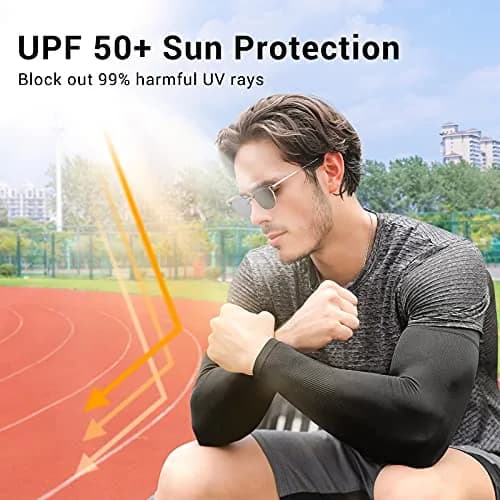 Rescoto UV Sun Protection Cooling Arm Sleeves UPF 50 | Breathable & Stretchy for Men & Women thumbnail 2