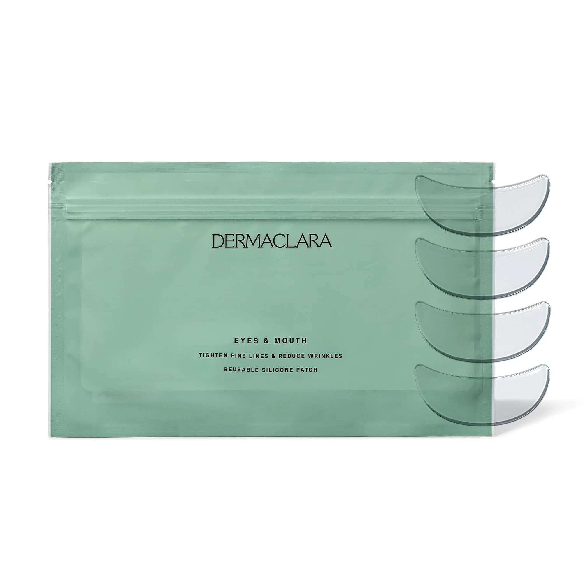 Dermaclara Silicone Patch Eyes & Forehead Kit | Reusable Overnight Wrinkle Pads for Frown & Smile Lines (1 Kit) — Eyes & Mouth Patches