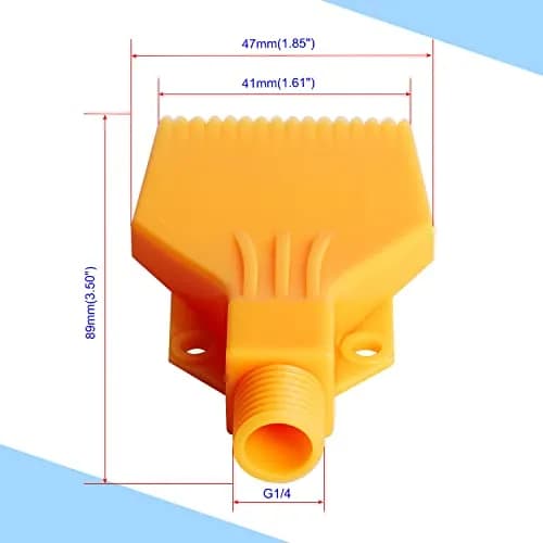 Aopin G1/4 Male Thread Flat Air Nozzle Set, 6 Pcs | 89mm x 46.4mm, ABS Plastic thumbnail 2