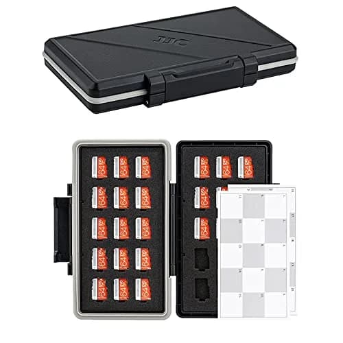 JJC 30 Slots Micro SD Card Case with Index Label | Water Resistant & Shockproof Organizer thumbnail 1