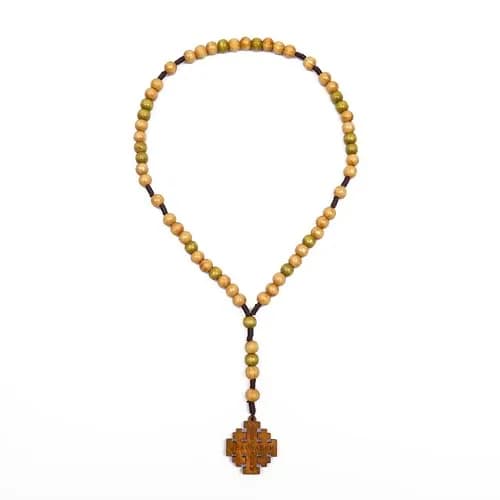 Nazareth Store Olive Wood Prayer Rosary 11" | Durable Wooden Chaplet for Devotion thumbnail 2