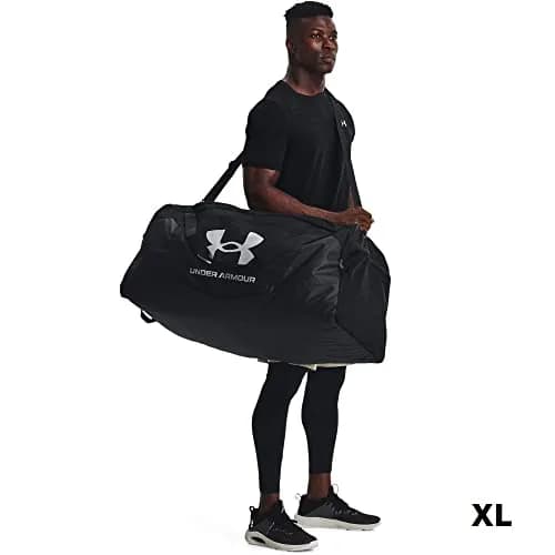 Under Armour Undeniable 5.0 Duffle Bag Black (001)/Metallic Silver X-Large 144L | Water-Repellent & Durable Gym Bag thumbnail 7