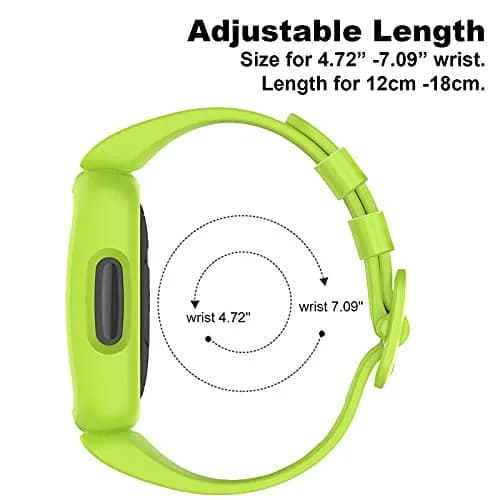 TopPerfekt Silicone Replacement Band Lime | Waterproof Sport Strap for Fitbit Ace 3 Kids thumbnail 3
